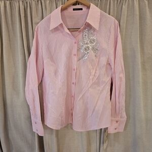 MOTF Pink Striped Shirt
